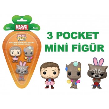 Funko 3-Pack Carrot Pocket Pop Guardians Of The Galaxy