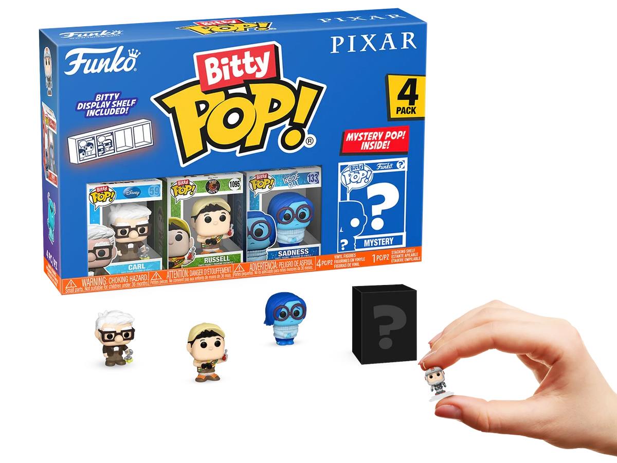 Funko Bitty Pop 4-Pack Disney Pixar - Carl, Russell, Sadness, Mystery Pop