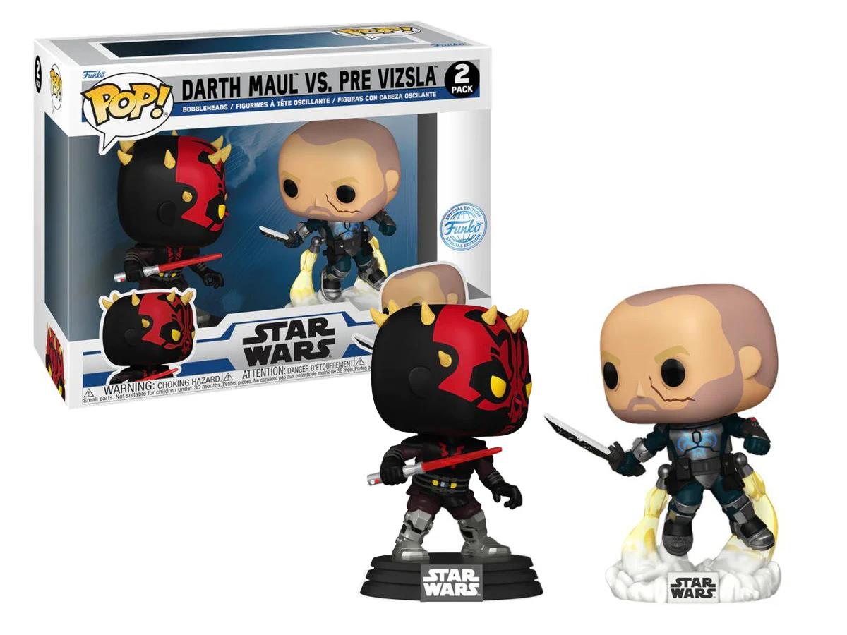 Funko Pop 2-Pack Disney Star Wars Clone Wars Duels - Darth Maul Vs. Pre Vizsla Special Edition