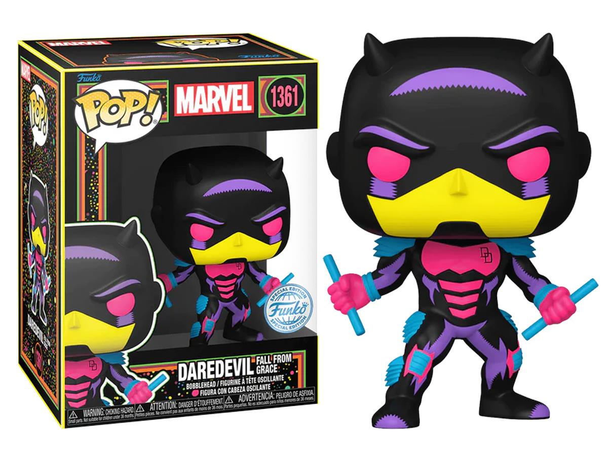 Funko Pop Marvel Daredevil Fall From Grace Blacklight Special Edition No:1361 Bobble-Head