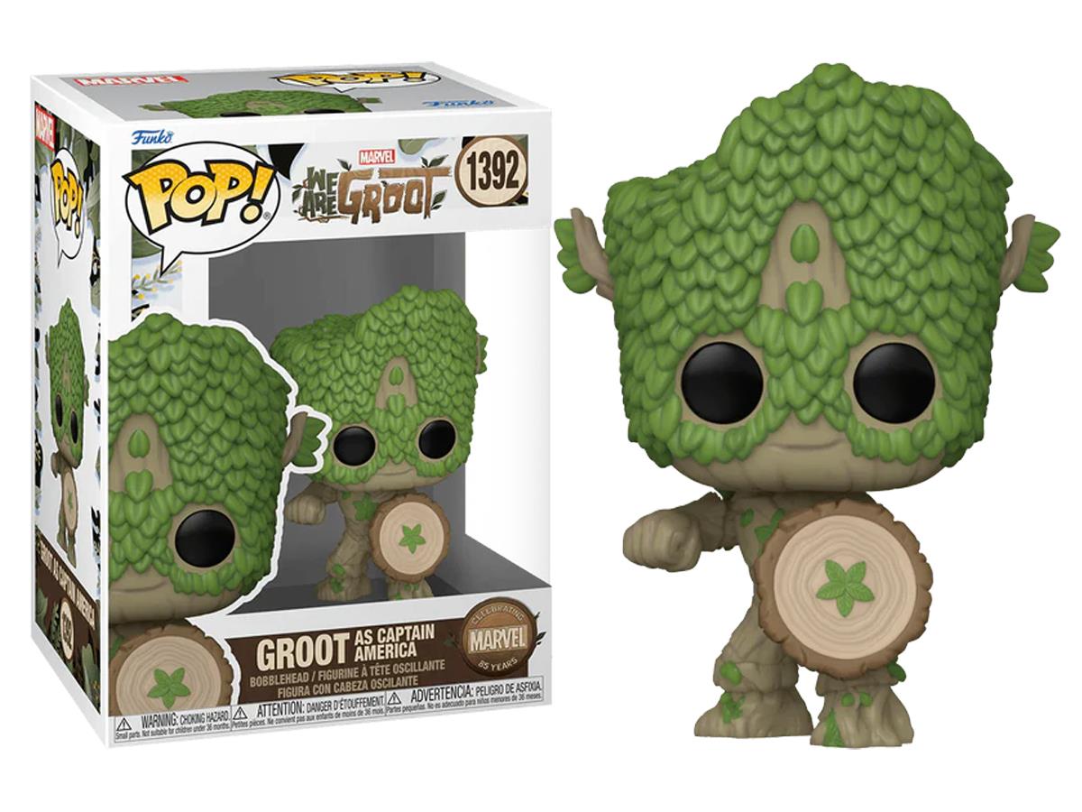 Funko Pop Marvel We Are Groot - Captain America No:1392 Bobble-Head