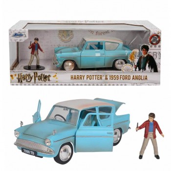 Harry Potter Diecast Model 1:24 1959 Ford Anglia Model Araba + Mini Figür