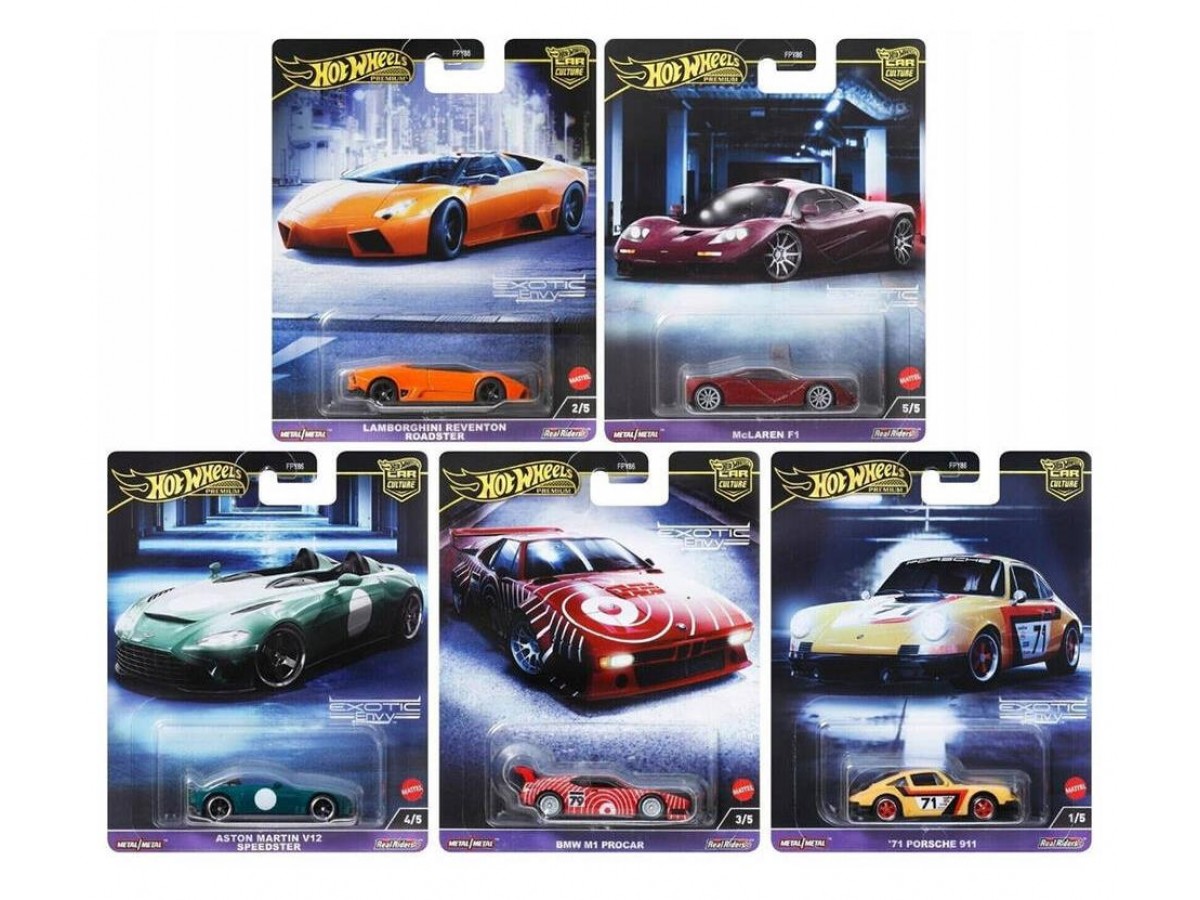 Hot Wheels Premium Exotic Envy 2024 5'li Set FPY86