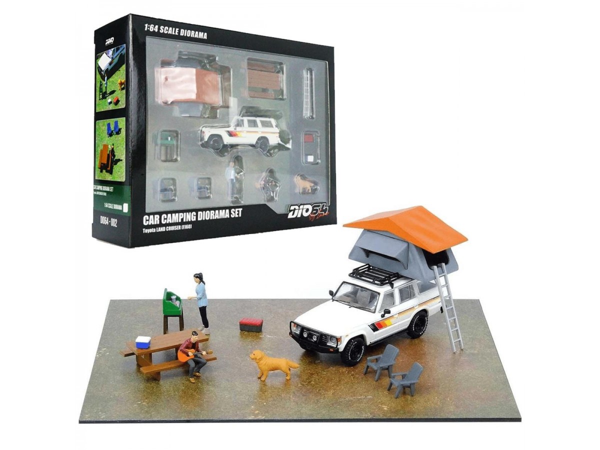 Inno 1/64 Toyota Land Cruiser Fj60 Car Camping Diorama With Figures