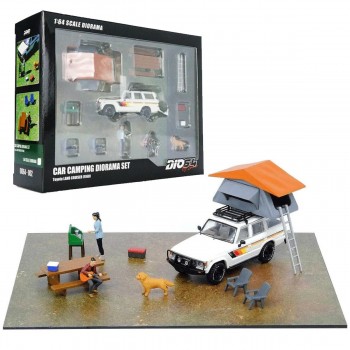 Inno 1/64 Toyota Land Cruiser Fj60 Car Camping Diorama With Figures