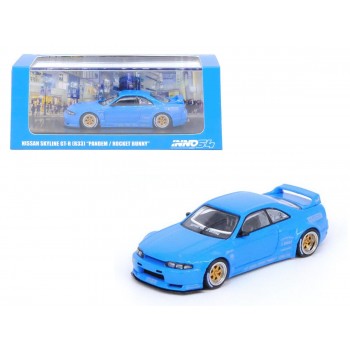 Inno64 Nissan Skyline Gt- R (R33) Pandem / Rocket Bunny Blue 1/64