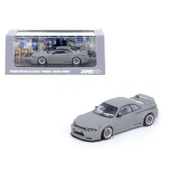 Inno64 Nissan Skyline Gt-r (R33) ""Pandem / Rocket Bunny"" Cement Grey Matte" 1/64