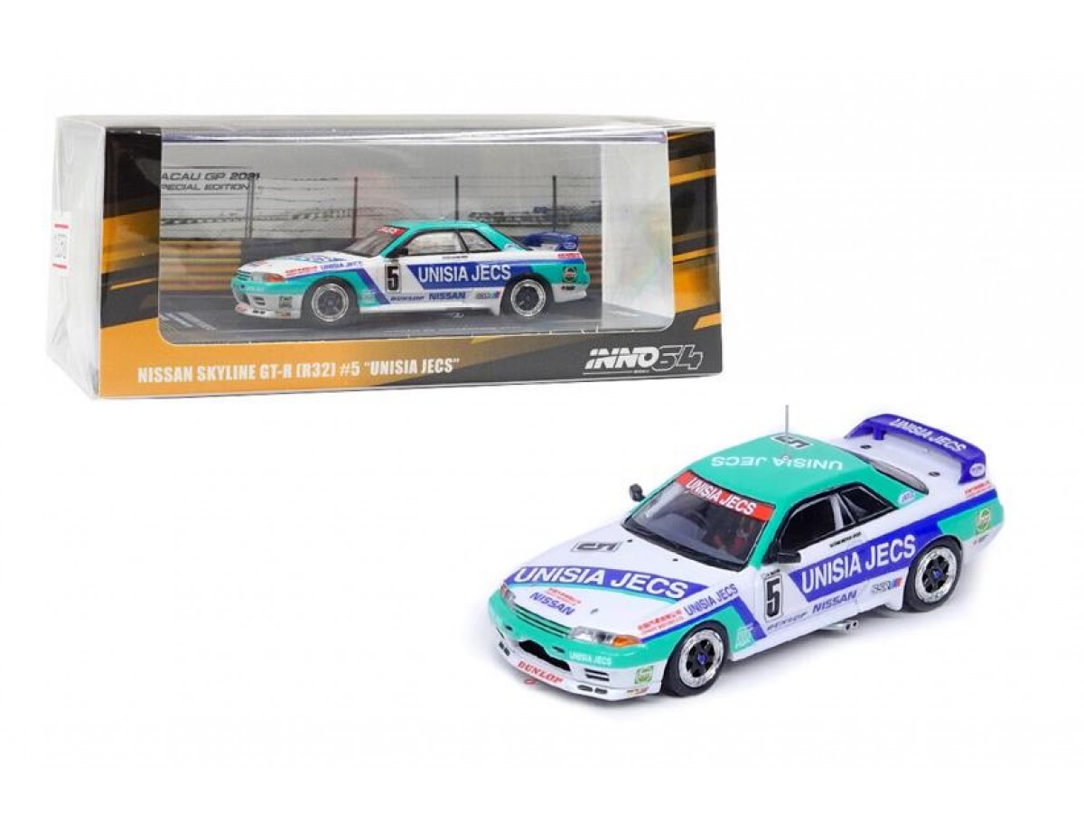 Inno64 Nissan Skyline Gts-r (R32) #5 Unisia Jecs Macau Guia Race 1992 M. Hasemi 1/64