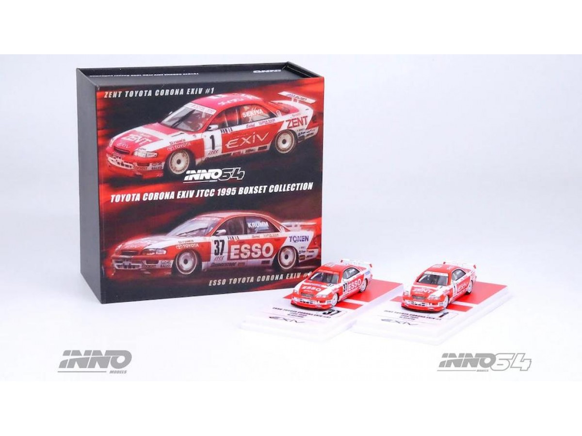 Inno64 Toyota Corona Exiv #1 Zent Jtcc 1995 M. Sekiya & #37 Esso Jtcc 1995 M. Krumm Box Set Coll 1/6