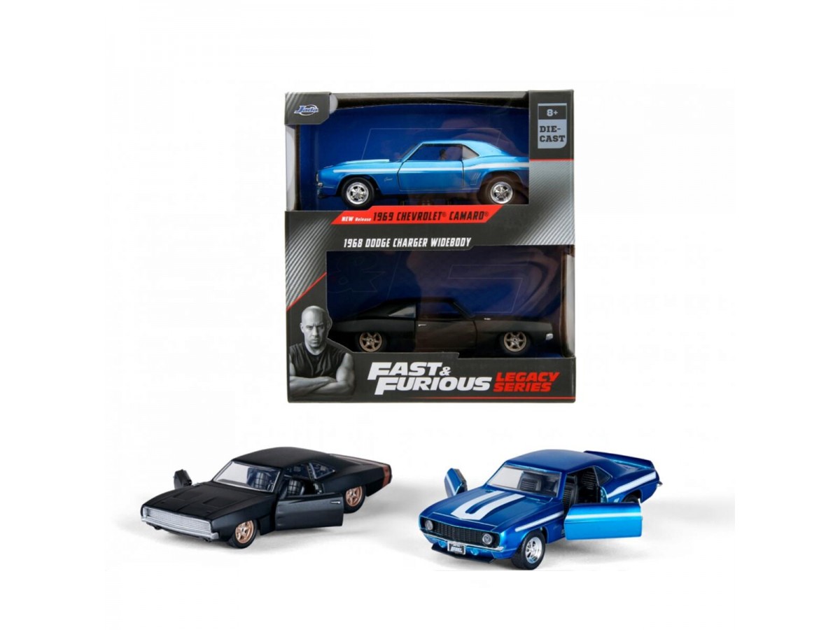 Jada Fast & Furious 1/32 1969 Chevrolet Camaro + 1968 Dodge Charger Wide Body (F9)