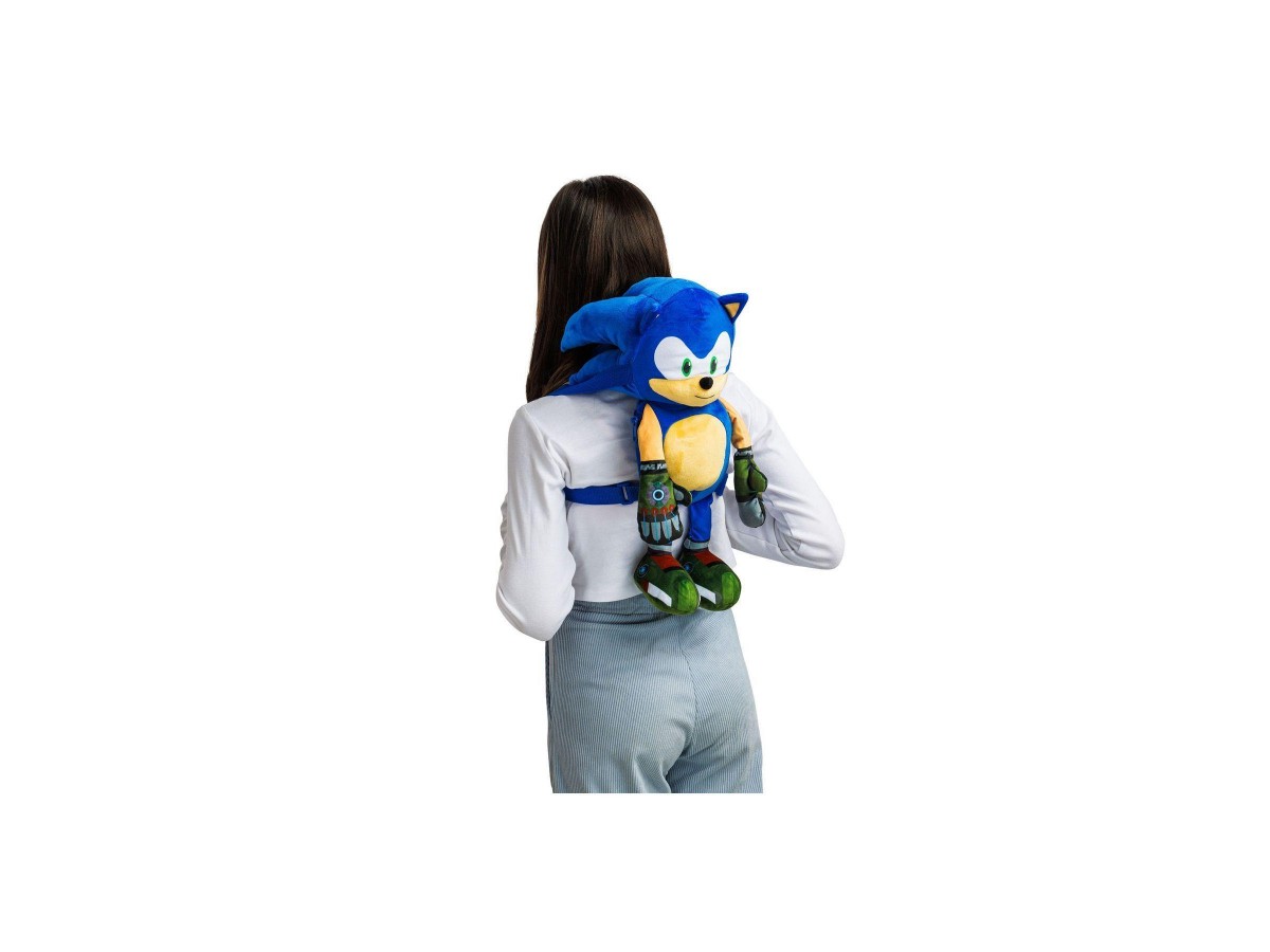 Lisanslı Sonic 45 cm Peluş Figür Sırt Çantası