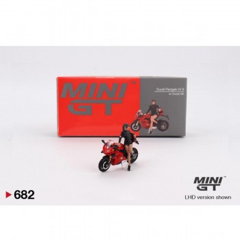 Mini Gt 1/64 Ducati Panigale V4 S W/ Ducati Girl No:682