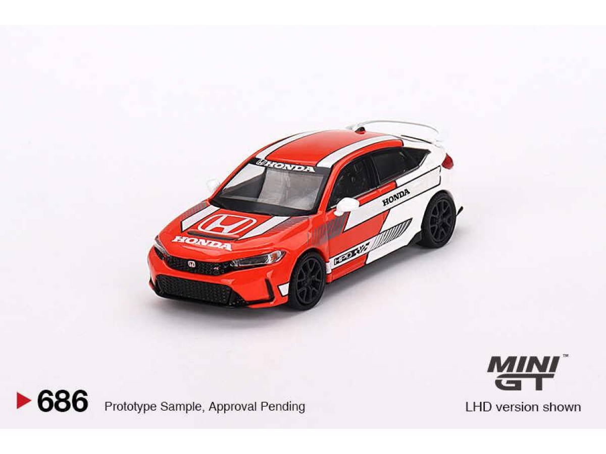 Mini Gt 1/64 Honda Civic Type R 2023 Pace Car Red