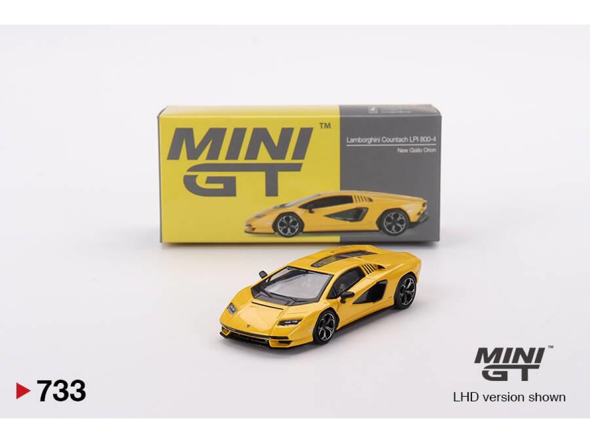 Mini Gt 1/64 Lamborghini Countach Lpi 800-4 New Giallo Orion