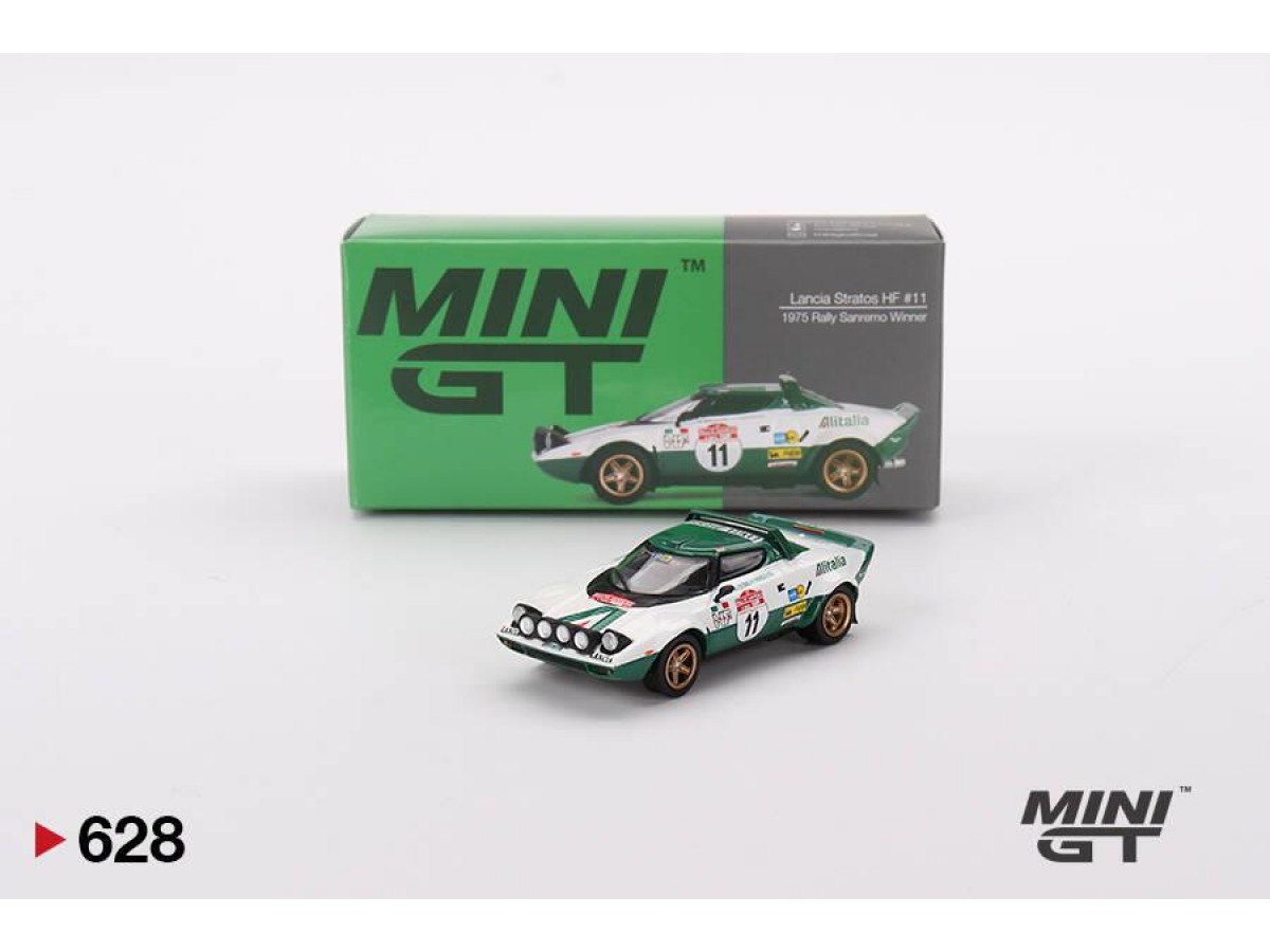 Mini Gt 1/64 Lancia Stratos HF 1975 Rally Sanremo Winner #11