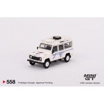 Mini GT 1/64 Land Rover Defender 110 1991 Safari Rally Martini Racing Support Vehicle