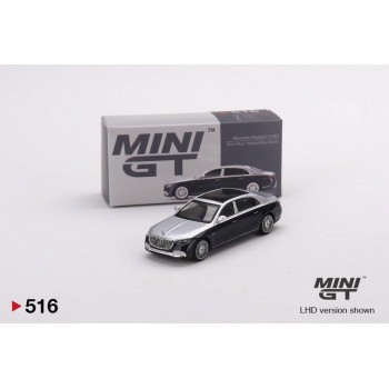 Mini GT 1/64 Mercedes-Maybach S680 Cirrus Silver / Nautical Blue Metallic