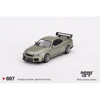 Mini GT 1/64 Nissan Skyline GT-R (R34) Tommykaira R-z Millenium Jade