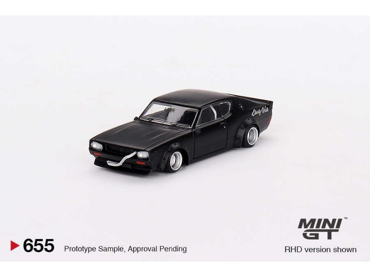 Mini Gt 1/64 Nissan Skyline Kenmeri Liberty Walk Matt Black