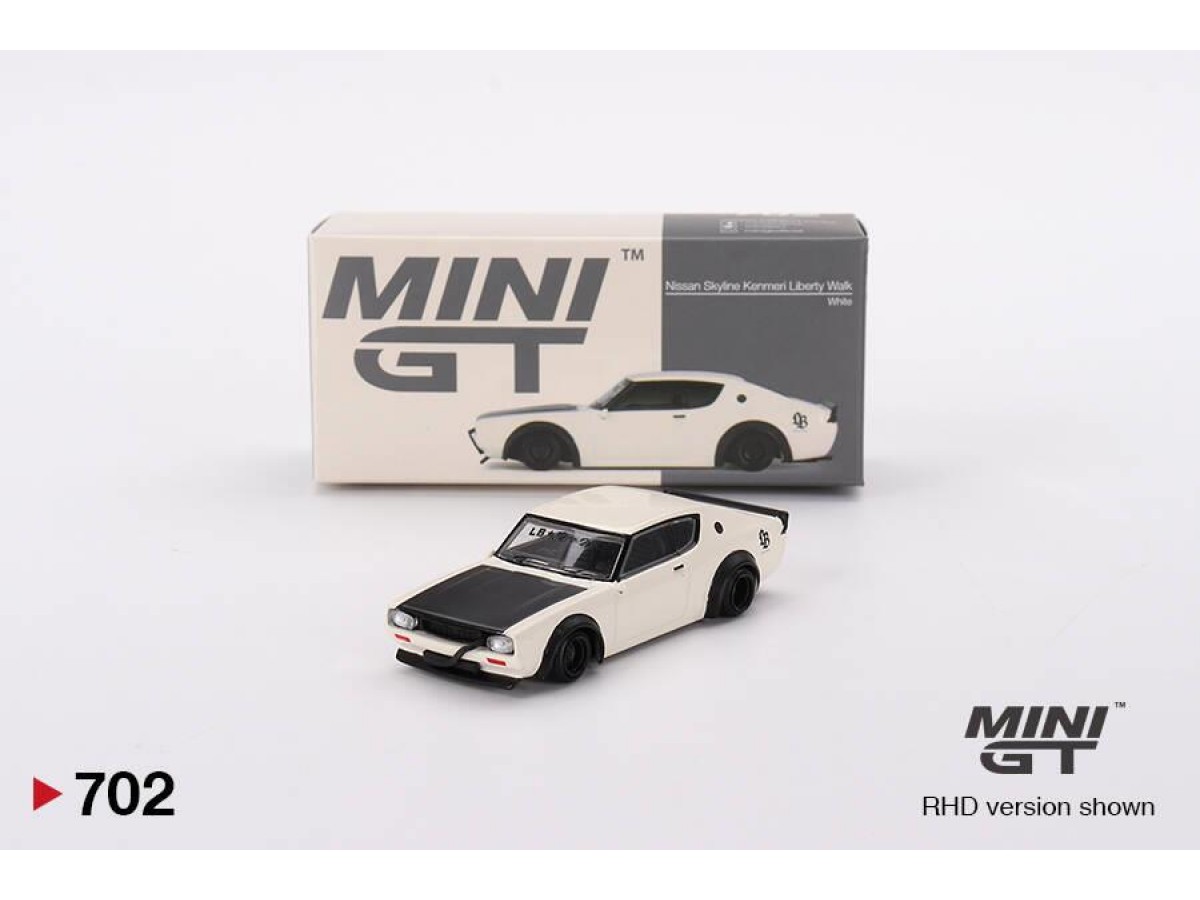 Mini Gt 1/64 Nissan Skyline Kenmeri Liberty Walk White