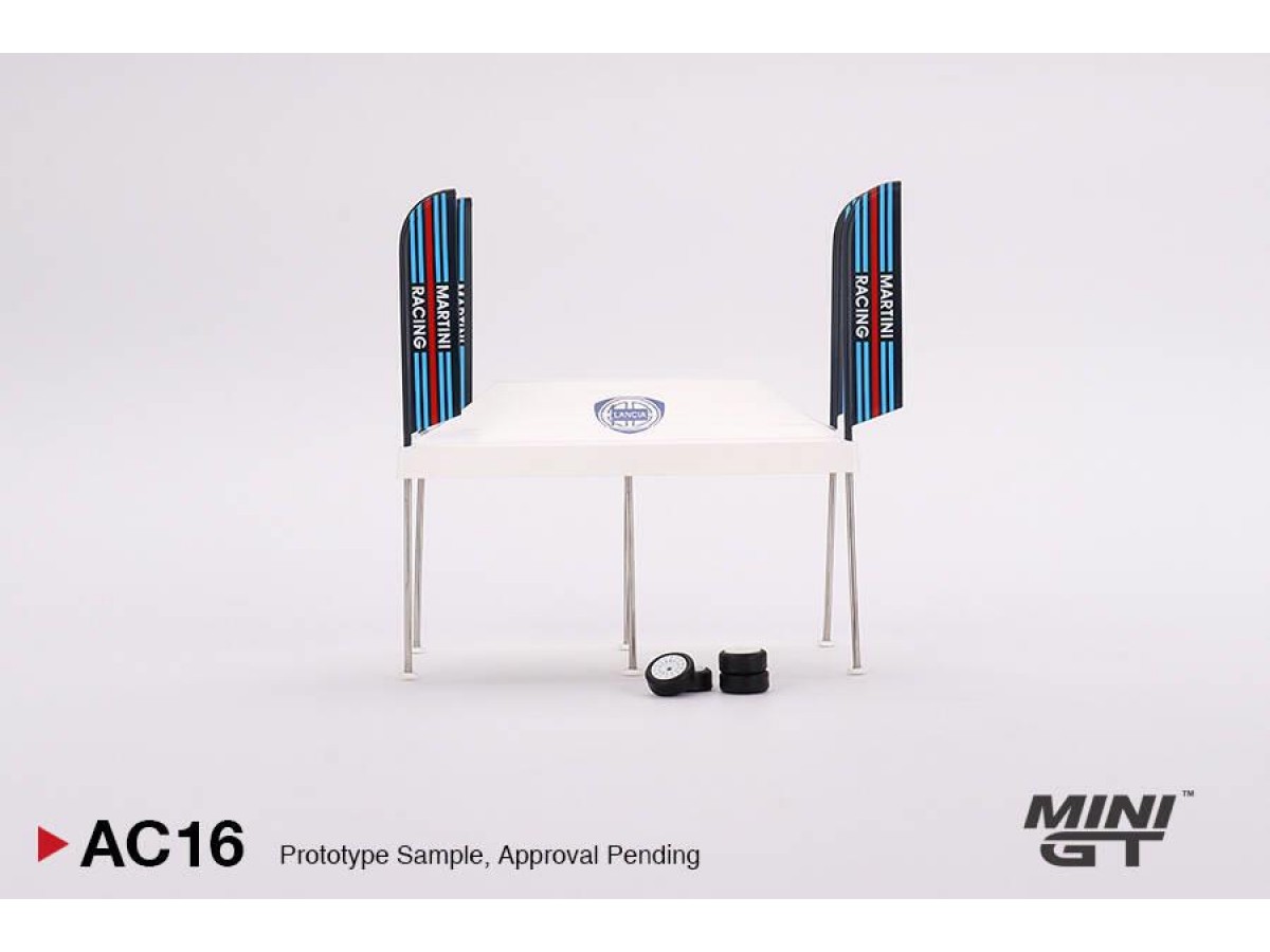 Mini GT 1/64 Paddock Service Tent Set - Martini Racing