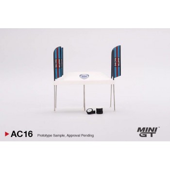 Mini GT 1/64 Paddock Service Tent Set - Martini Racing