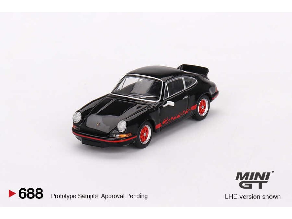 Mini Gt 1/64 Porsche 911 Carrera Rs 2.7 Black With Red Livery