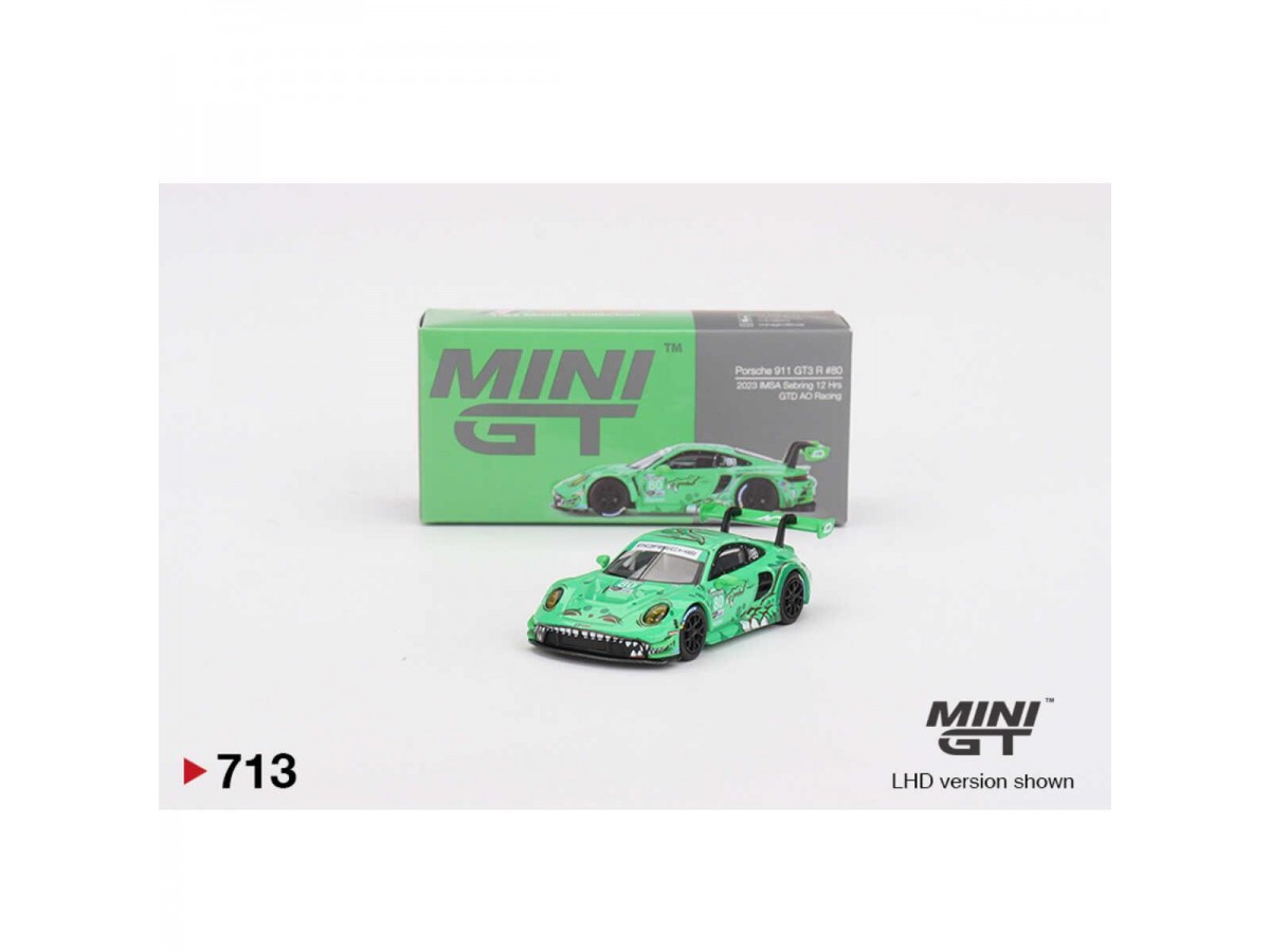 Mini Gt 1/64 Porsche 911 Gt3 R #80 Gtd Ao Racing 2023 Imsa Sebring No:713