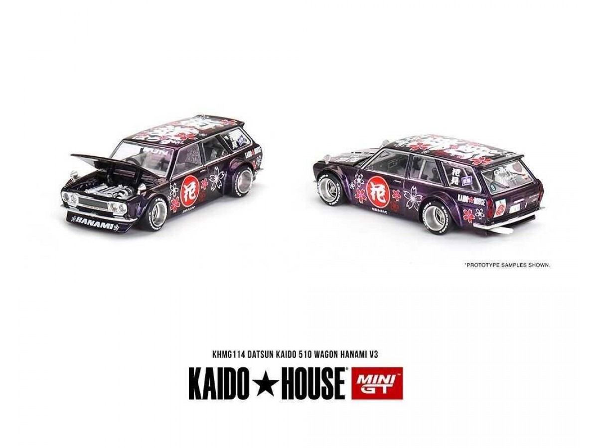 Mini Gt Kaido 1/64 Datsun KAIDO 510 Wagon Hanami V3