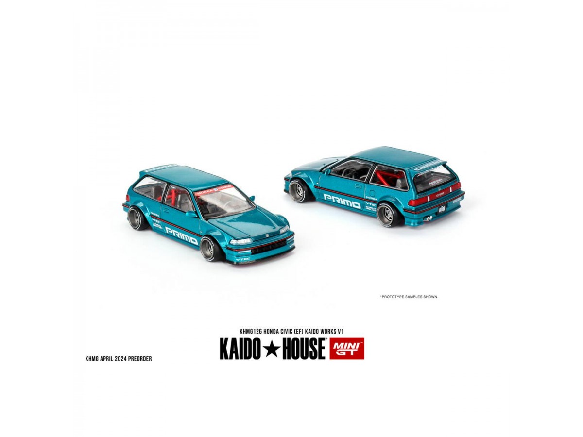 Mini Gt Kaido 1/64 Honda Civic (Ef) Kaido Works V1 KHMG126