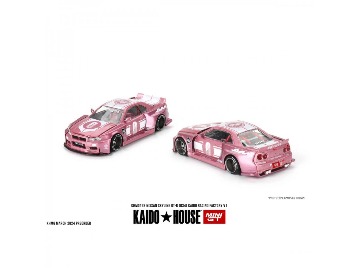 Mini Gt Kaido 1/64 Nissan Skyline Gt-r (R34) Kaido Racing Factory V1