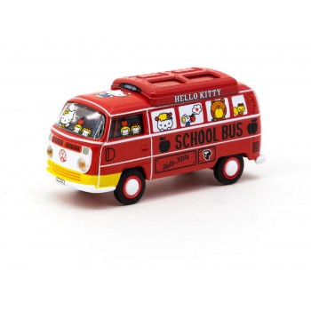 Schuco X Tarmac Works 1/64 Volkswagen Type Ii (T2) Bus - Hello Kitty - Collab64