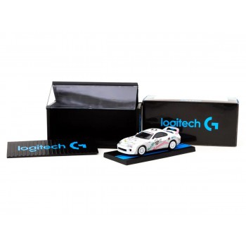 Tarmac Works 1/64 Toyota Supra Rz Logitech G Aurora With Container - Logitech Special Edition - Hobb