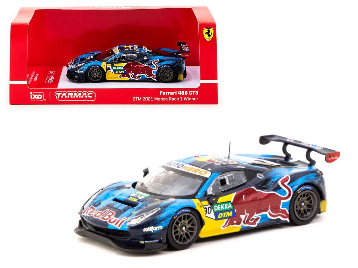 Tarmac Works X Ixo Models 1/64 Ferrari 488 Gt3 Dtm 2021 Monza #30 Race 1 Winner - Hobby64