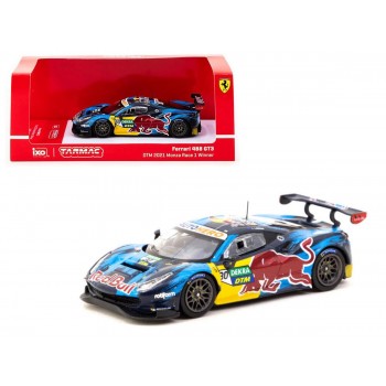 Tarmac Works X Ixo Models 1/64 Ferrari 488 Gt3 Dtm 2021 Monza #30 Race 1 Winner - Hobby64